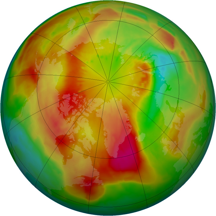 Arctic ozone map for 16 March 2015